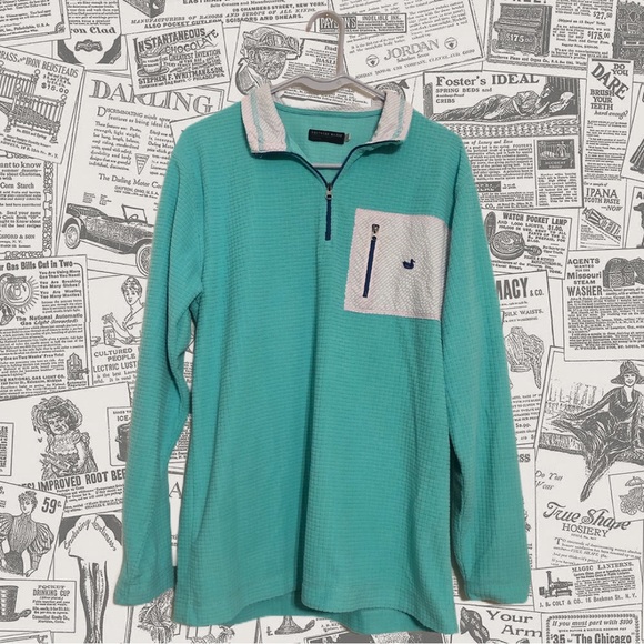 Southern Marsh FieldTec Dune Quilted Aqua  Zip Pullover, Adult Size L - Picture 1 of 5